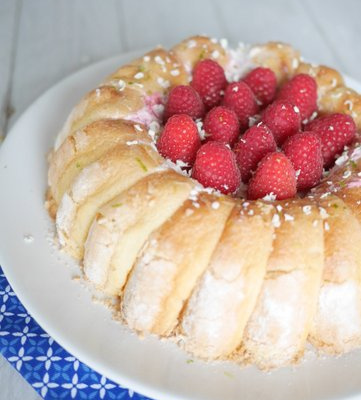 Charlotte framboises et citron vert