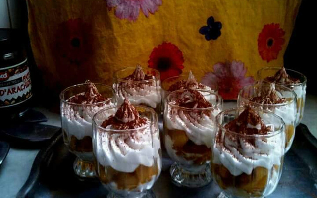 Verrine pommes caramel et chantilly