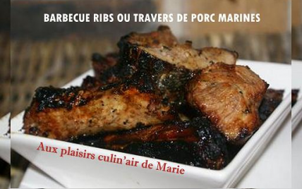 Ribs ou tavers de porc au barbecue et sa marinade