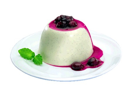 Panna cotta au Philadelphia et sauce aux myrtilles