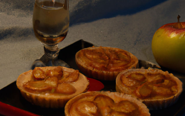 Tartes aux pommes maison avec sa petite compotée de pommes au sucre vanillé