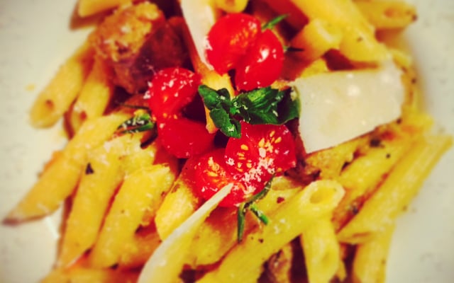 Penne all'arrabiata gialli