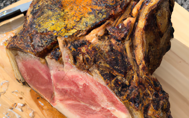 Cote de bœuf à la fleur de sel au barbecue charbon de bois