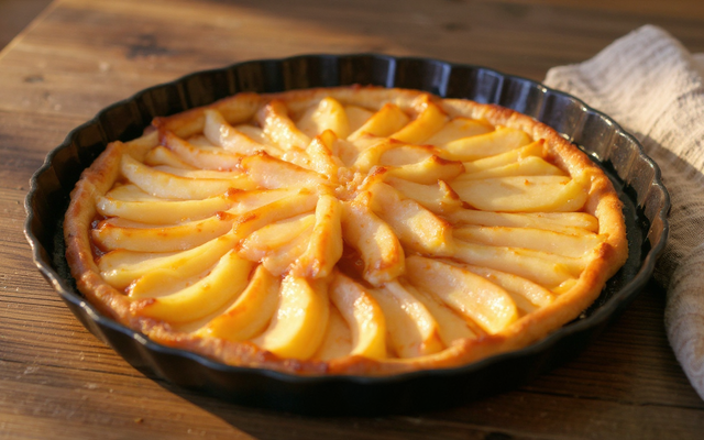 Tarte aux pommes fondante à pâte sablée