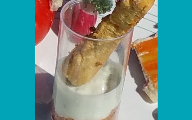 Verrines au roquefort - spéculoos et sa cuillère