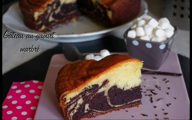 Gâteau marbré au yaourt maison