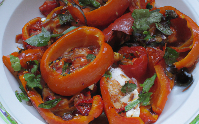Salade de poivrons grillés à la tomate façon Chachouka