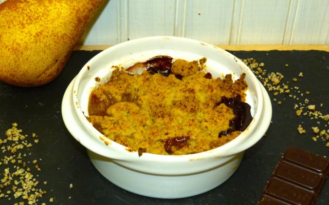 Crumble Poires Chocolat Châtaignes