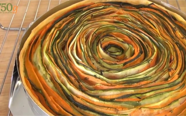 Tarte fleur aux légumes