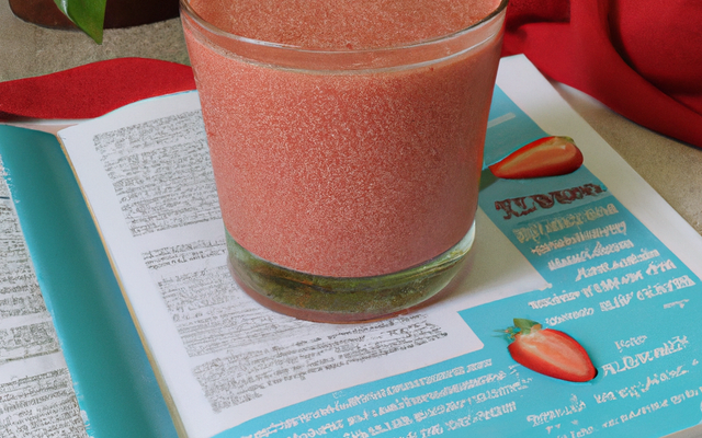 Smoothie gourmand aux Fraises Label Rouge, à la pêche et au miel d'aquitaine