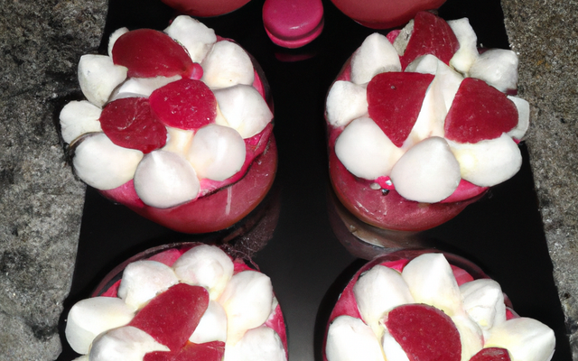 Mousse framboise chantilly à la rose