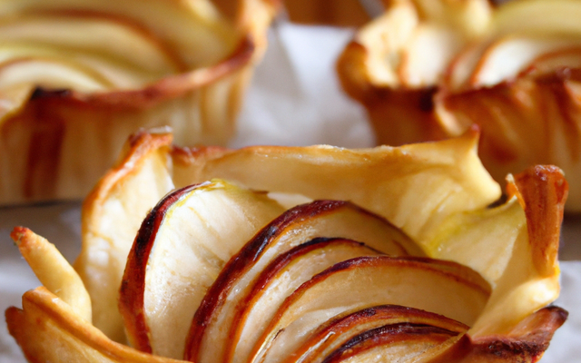 Panier feuilleté de pommes au four