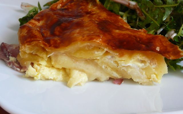 Tatin de pommes de terre au fromage de chèvre