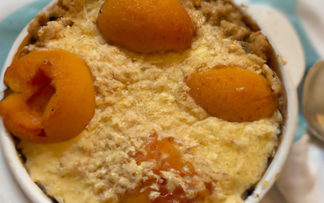 Crumble d'abricot à la crème pâtissière