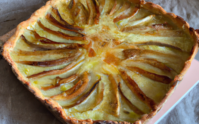 Tarte aux poireaux gratinée