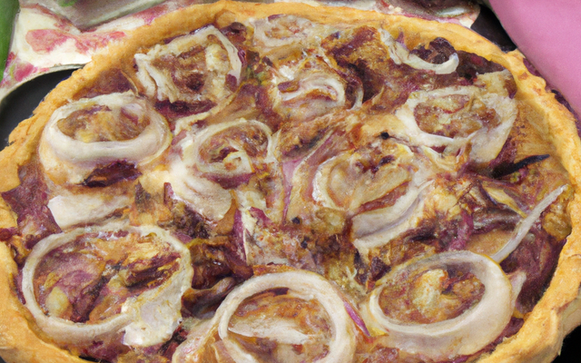 Tarte aux oignons rouges