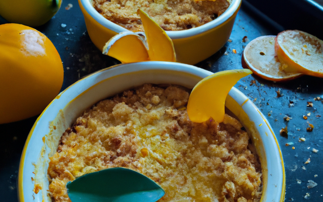 Crumble Mangue Passion zestes de clémentine