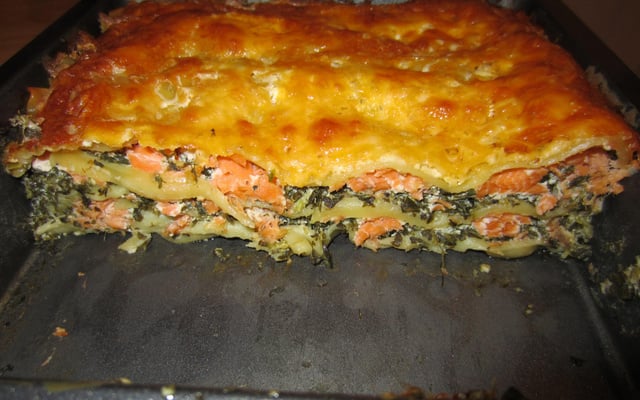 Lasagnes de saumon aux épinards