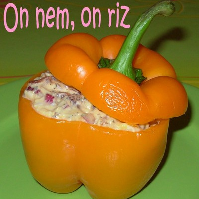 Poivrons et fromages frais aux herbes