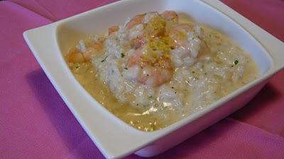 Risotto au citron et Saint Jacques gratinées au beurre d'algues