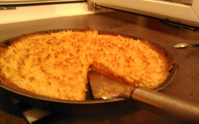 Tarte crumble aux abricots rapide