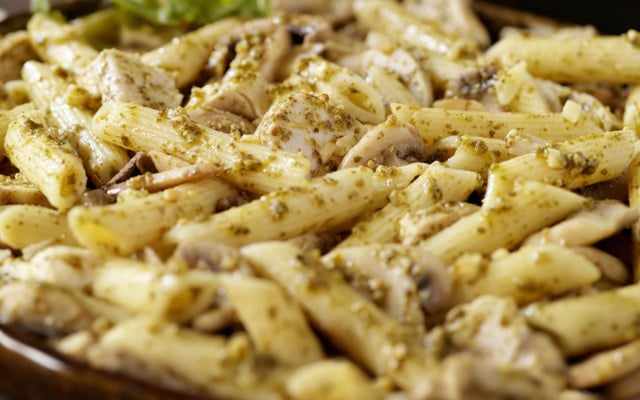 Gratin de pâtes au poulet et Bresse Bleu