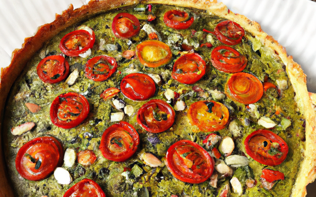 Tarte au pesto et légumes d'été