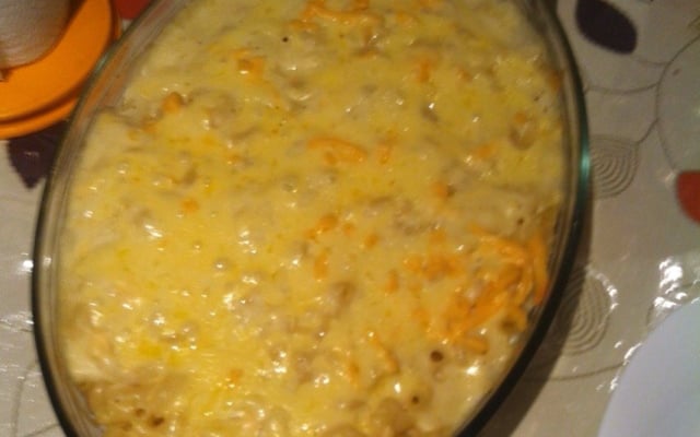 Gratin de pâtes au poulet généreux