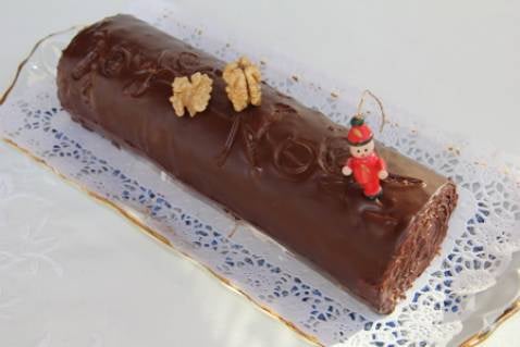 Bûche de Noël aux noix