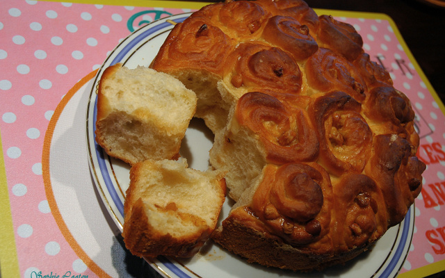 Brioche bouquet de fleurs au sirop d'érable