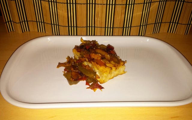 Filet de merlu à l'espagnole