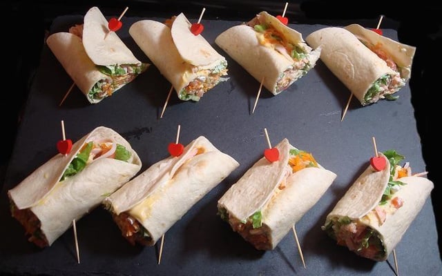 Wraps au cottage cheese et blanc de poulet