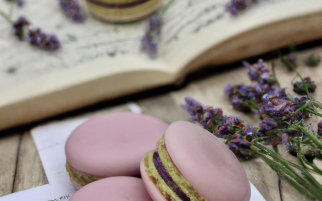 Macarons à la lavande du jardin