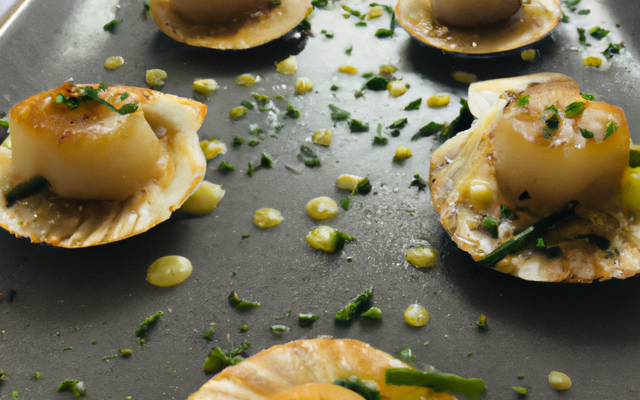 Coquilles Saint-Jacques sur lit de poireau et Noilly