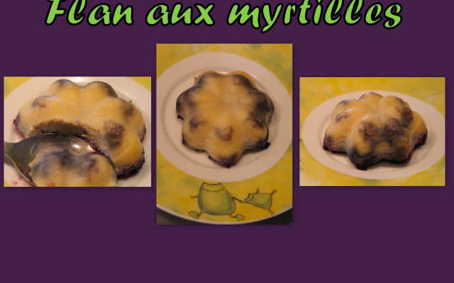 Petit flan aux myrtilles