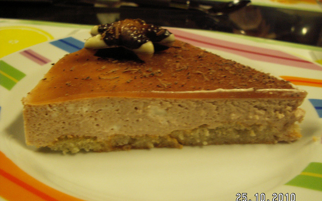 Entremet à la mousse de poire et mascarpone