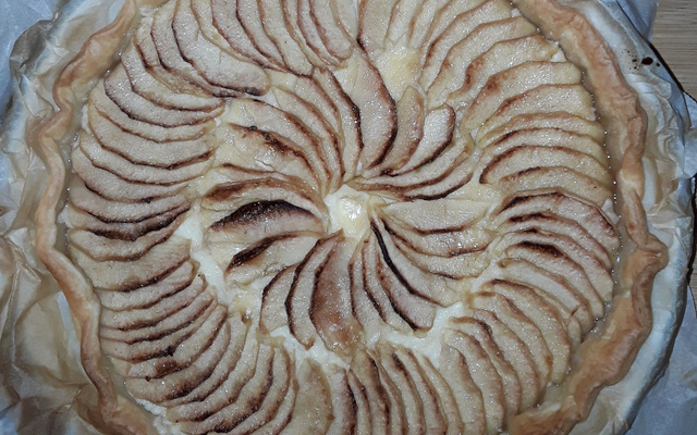 Tarte aux pommes et crème pâtissière