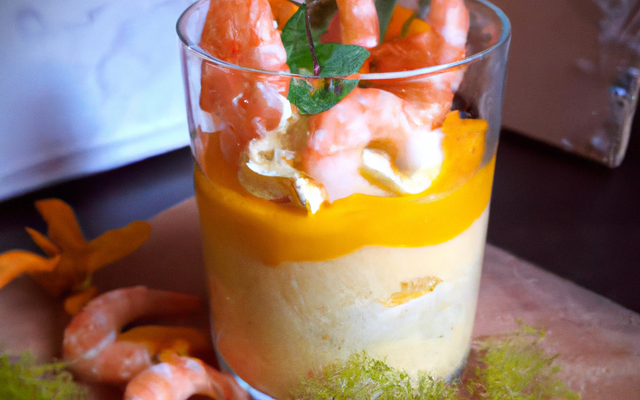 Verrine mimosa aux crevettes