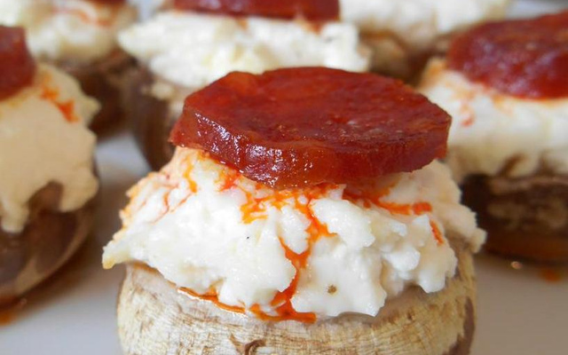 Champignon farci philadelphia & chorizo