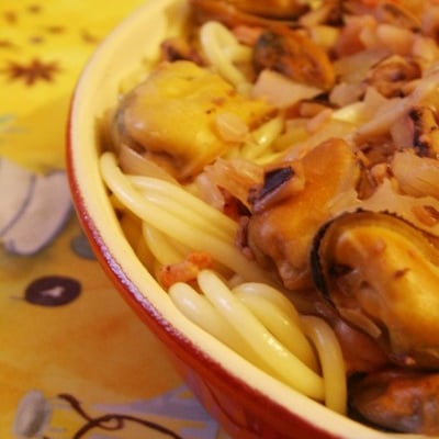 Spaghettis aux fruits de mer