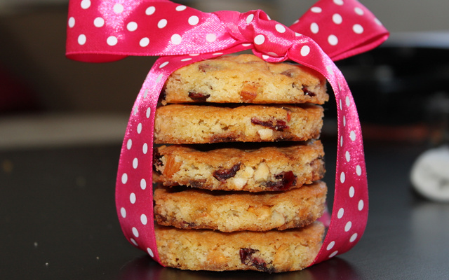 Cookies américains au chocolat blanc et aux cranberries