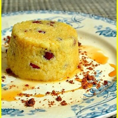 Comme un gâteau de semoule aux cranberries