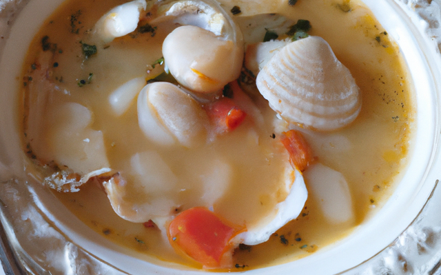 Soupe de Saint-Jacques, au bouillon Ariaké de Coquillage