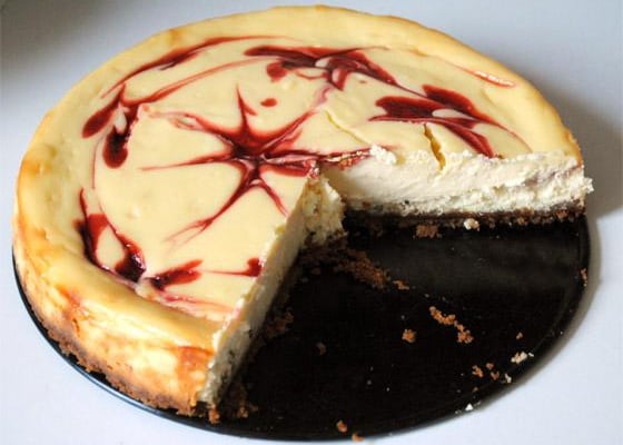 Cheesecake chocolat blanc et framboises