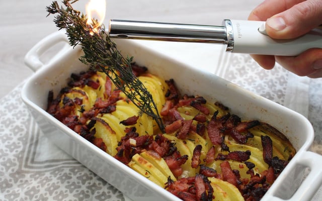 Tian de pommes de terre aux lardons