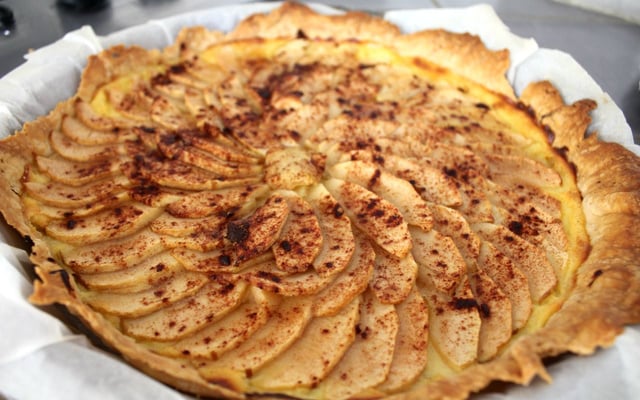 Tarte aux pommes à la vanille