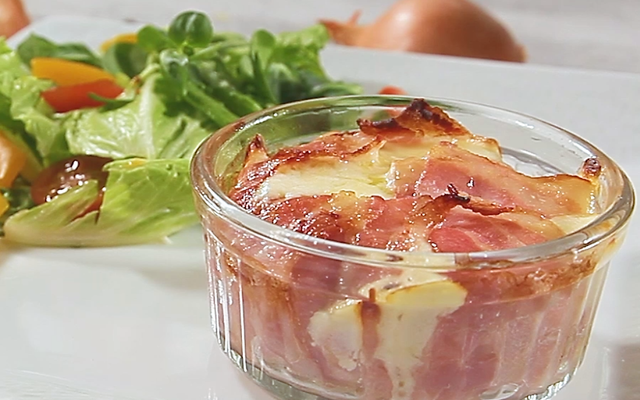 Gratin de tresses de spaghetti