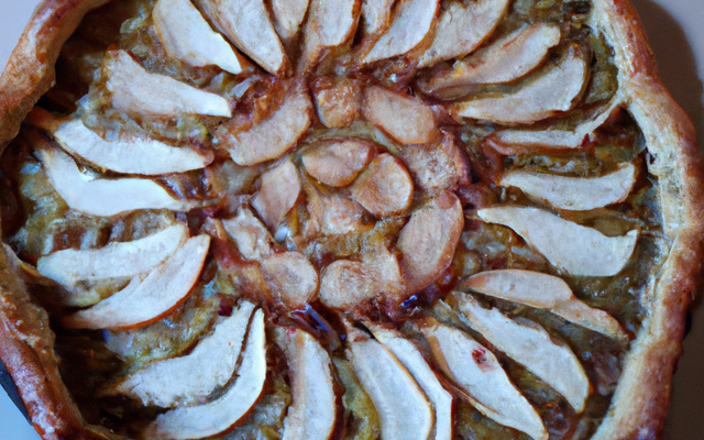 Tarte fine "poires et pur brebis des pyrénées"