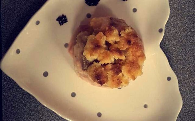 Crumble de pommes-rhubarbe