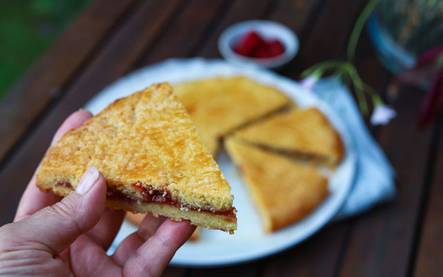 Gâteau breton à la framboise
